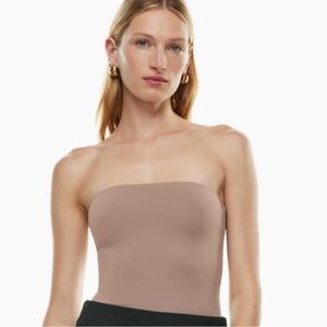 Aritzia Babaton contour tube top taupe brown - XS - BRAND NEW